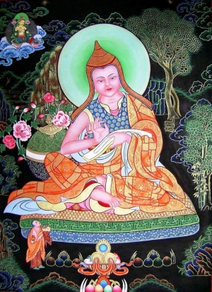 Asanga, Tibetan thangka