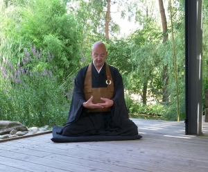 Mahāyāna Monk meditating