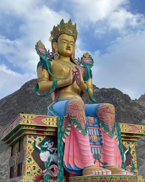 Maitreya statue Diskit Monastery, Ladakh, India