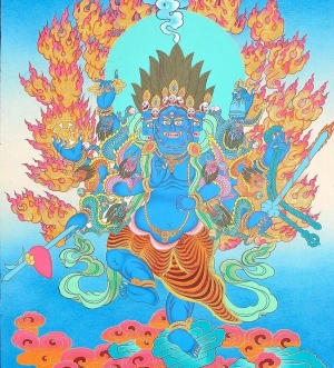 Vajrapāṇi with 8 hands Tibetan Buddhism